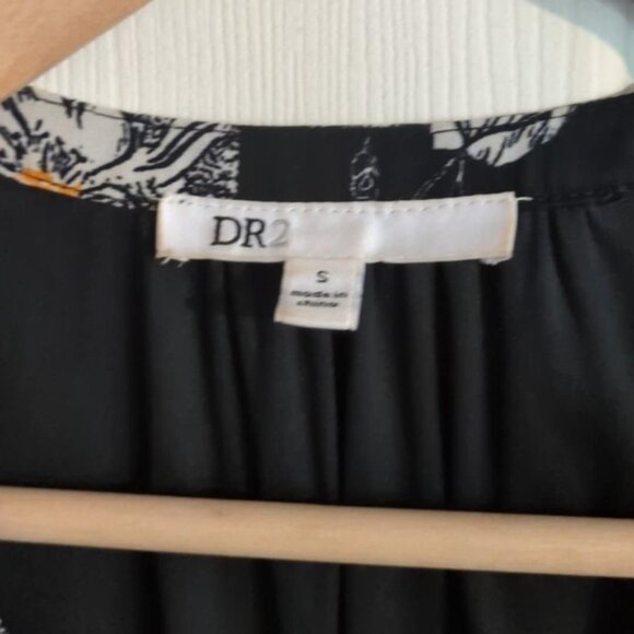 DR2 Daisy Print Dress Sz Small Belted Tiered Mini Floral Romantic Goth Feminine - Picture 3 of 7